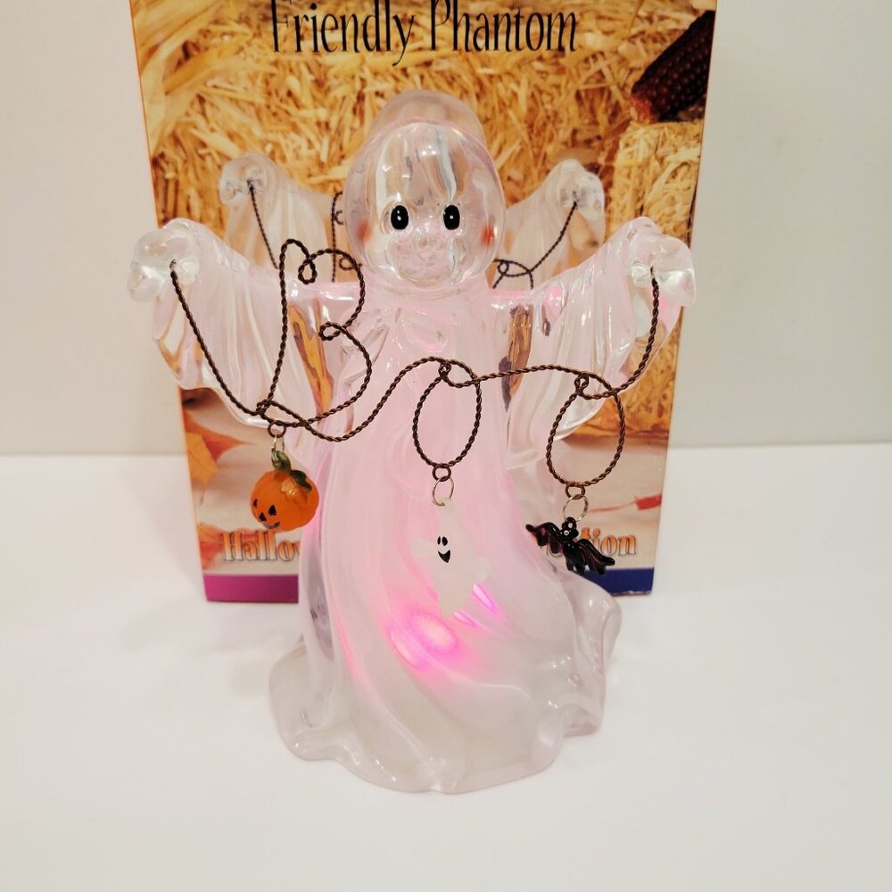 2004 Halloween Harvest Collection Friendly Phantom Color Changing Light Up Ghost